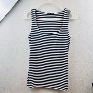 Zara sailor top tank muscle tee striped blue and white